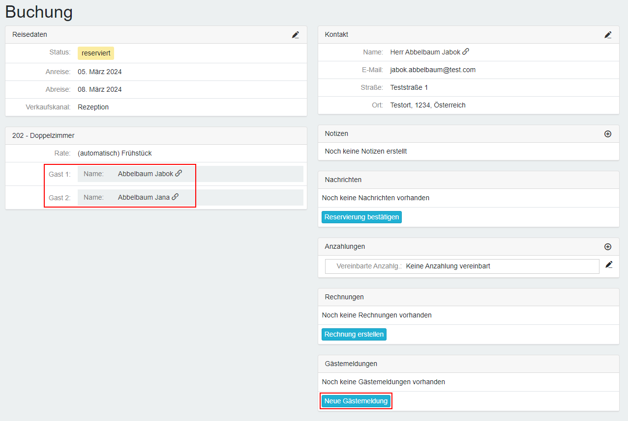 Gaestemeldung Buchung