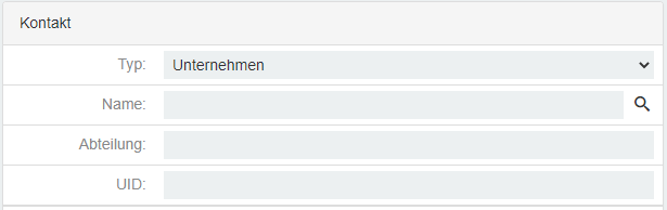Kontakt Unternehmen Optionen