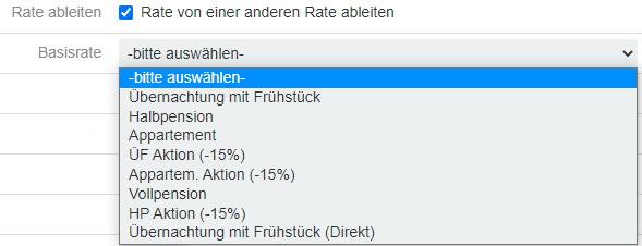 Rate ableiten